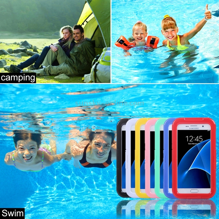 For Galaxy S7 Edge / G935 IPX8 Plastic + Silicone Transparent Waterproof Protective Case with Lanyard(Green) For Galaxy S7 Edge / G935 IPX8 Plastic + Silicone Transparent Waterproof Protective Case with Lanyard(Green)