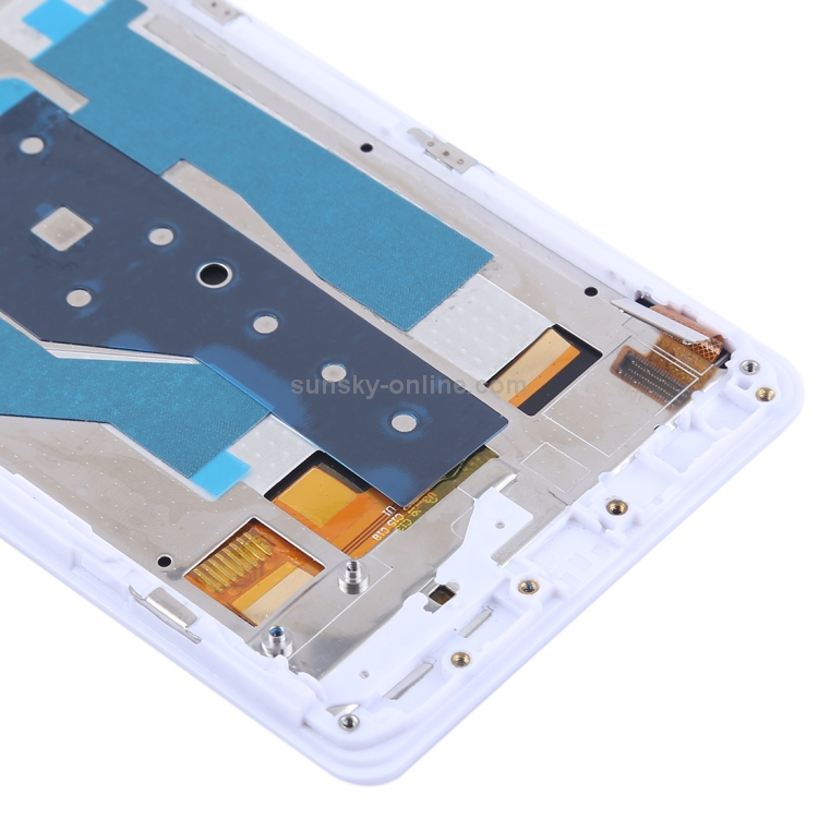 프레임이 있는 OPPO R7 디지타이저 전체 어셈블리용 TFT LCD 화면(흰색)