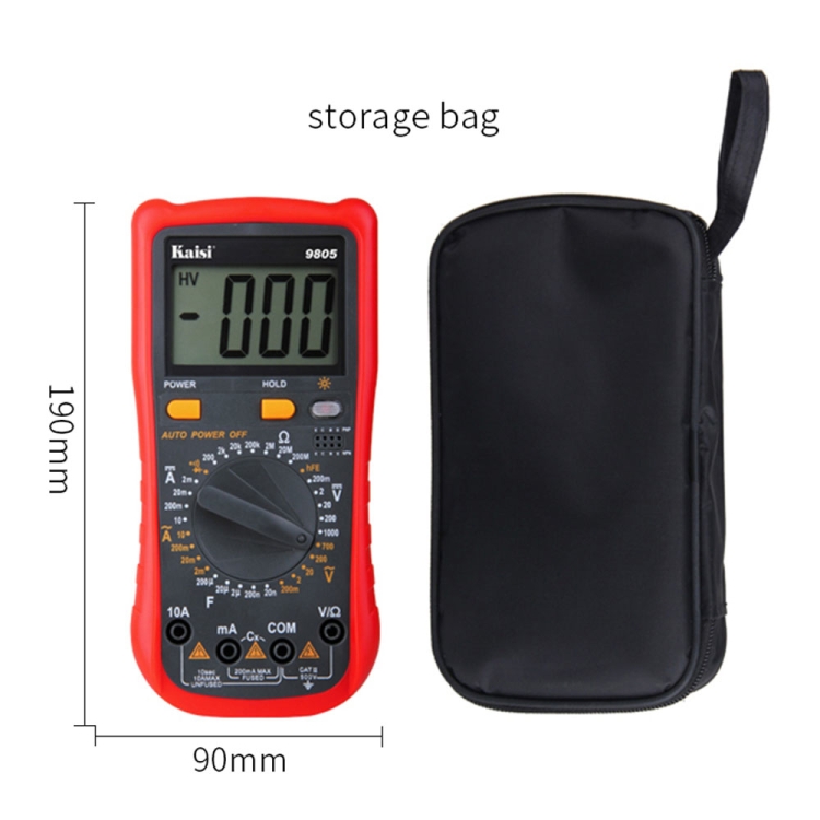 Kaisi 9805 Anti-burning Multifunctional Digital Universal Multimeter Auto-Range Digital Multimeter - 1