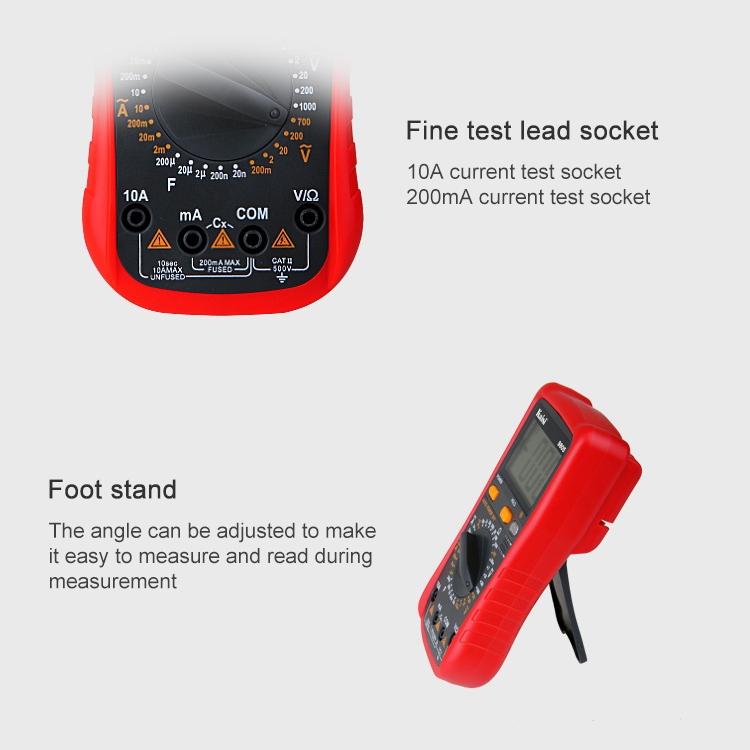 Kaisi 9805 Anti-burning Multifunctional Digital Universal Multimeter Auto-Range Digital Multimeter - 5