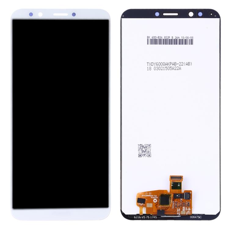Kit écran LCD + Vitre Tactile + Cadre Pour HUAWEI Y7 2018 Blanc - Neuf, Avec Outils