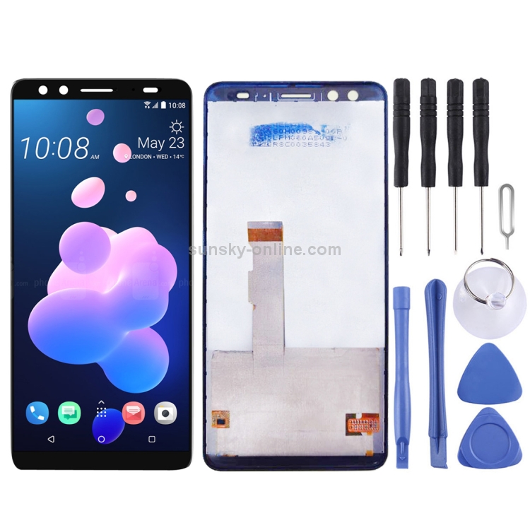 Color : Black Phone Replacement Parts LCD Screen and Digitizer Full Assembly for HTC U12 Life New Accessories 