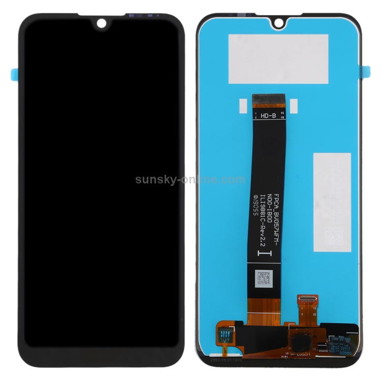 Pantalla LCD OEM para Huawei Y5 con montaje completo de digitalizador (2019) (negro) - 2