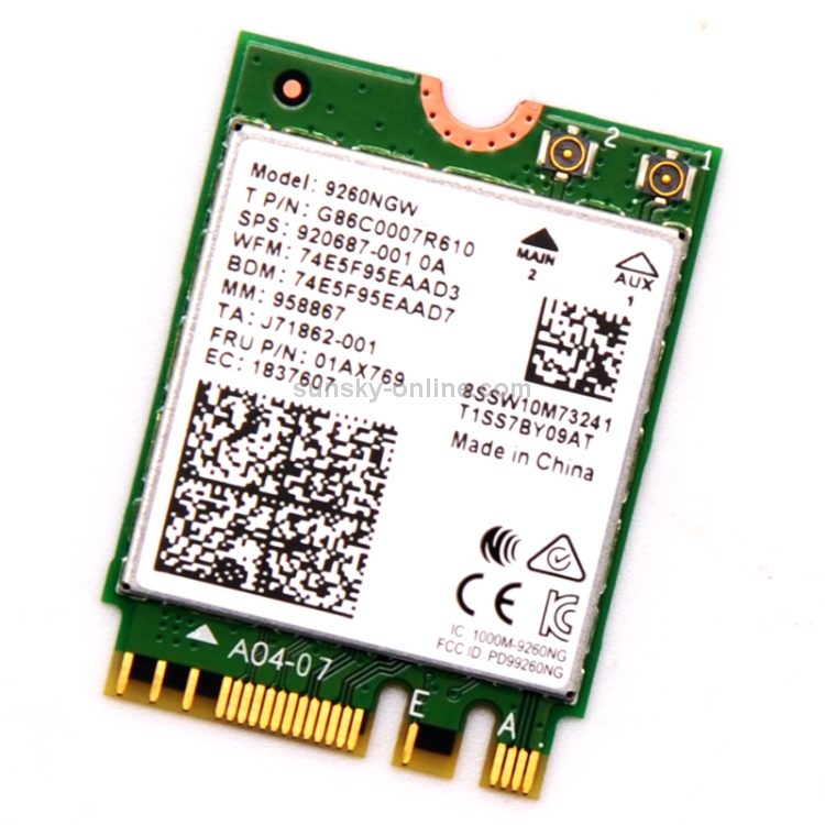 9260NGW Wireless-AC Dual Band 802.11ac 1730Mbps Bluetooth 5.0 Tarjeta de red WLAN - 2
