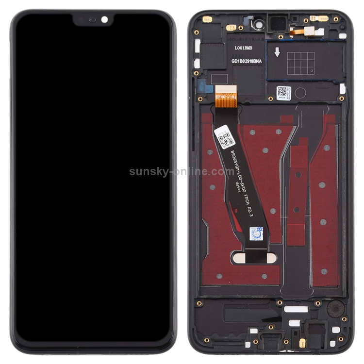 Pantalla LCD OEM para Huawei Honor 8X Digitalizador Asamblea completa con marco (Negro) - 2