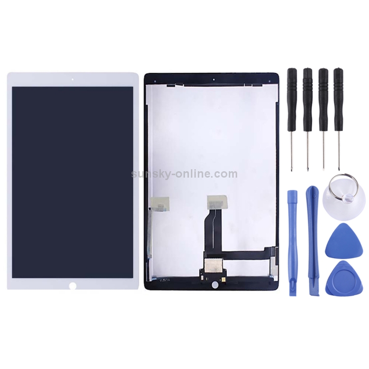 OEM LCD Screen for iPad Pro  inch A1584 A1652 with Digitizer Full  Assembly with Board (White)