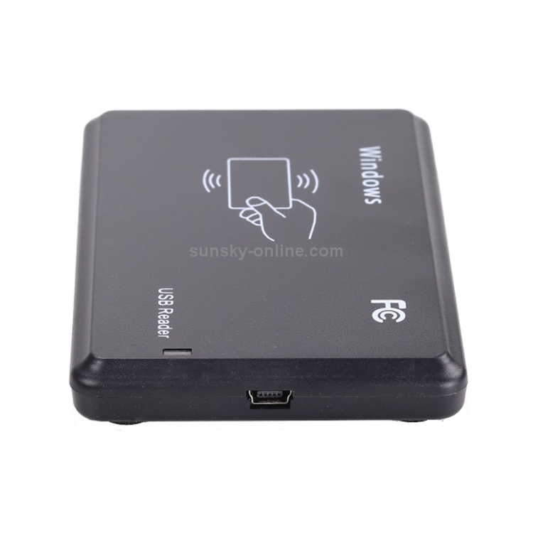 5W USB Interface Inductive Card Reader for IC / ID Card(Black)
