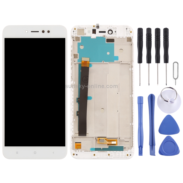 Écran LCD Blanc Original Complet Pour Xiaomi Redmi S2 – Avec Châssis, Neuf En Boîte