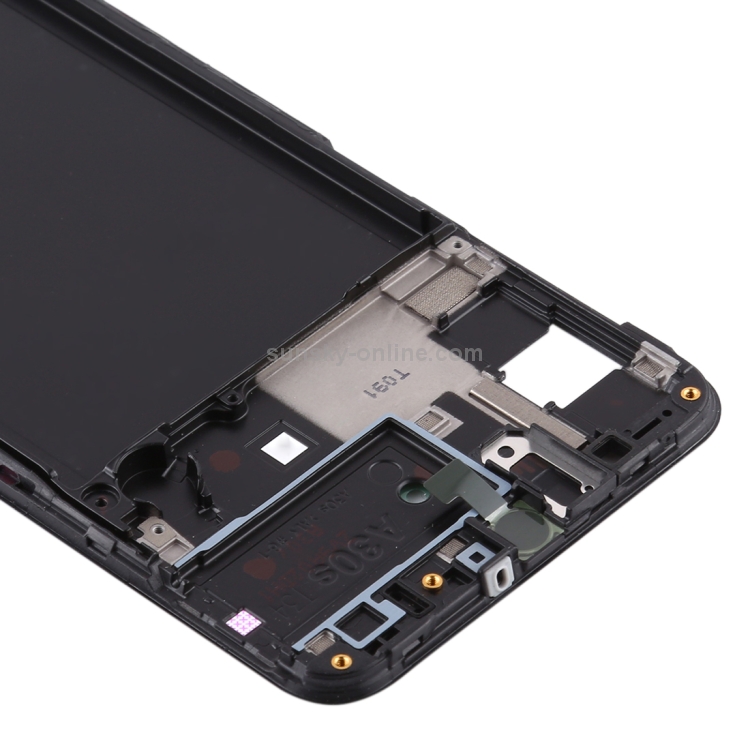 Para Samsung Galaxy A30s Carcasa frontal Marco LCD Placa de bisel (Negro) - 3