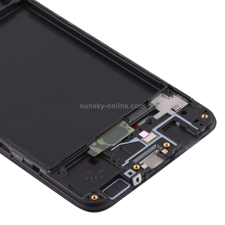 Para Samsung Galaxy A30s Carcasa frontal Marco LCD Placa de bisel (Negro) - 4