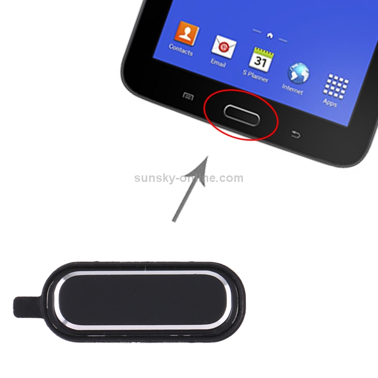 Tecla de inicio para Samsung Galaxy Tab 3 Lite 7.0 SM-T110/T111/T116 (Negro) - 3