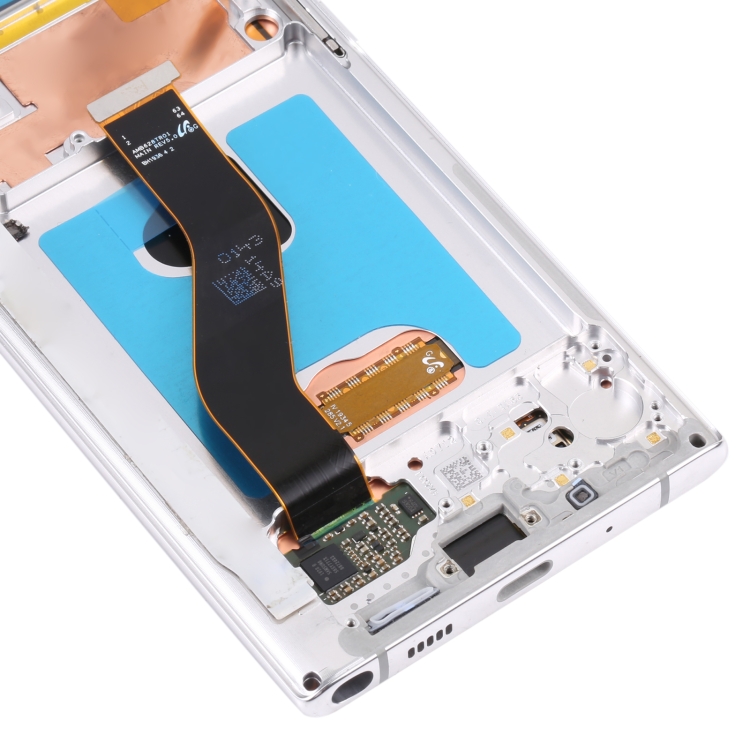 Pantalla LCD original para Samsung Galaxy Note10 4G/Note10 5G SM-N971/N970 Digitalizador Asamblea completa con marco (Plata) - 3