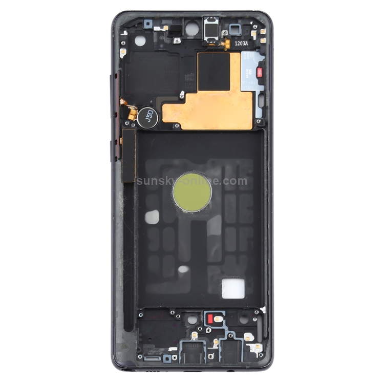 Para Samsung Galaxy Note 10 Lite SM-N770F placa de bisel de marco medio (negro) - 1