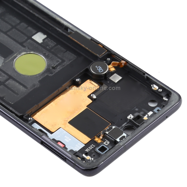 Para Samsung Galaxy Note 10 Lite SM-N770F placa de bisel de marco medio (negro) - 3