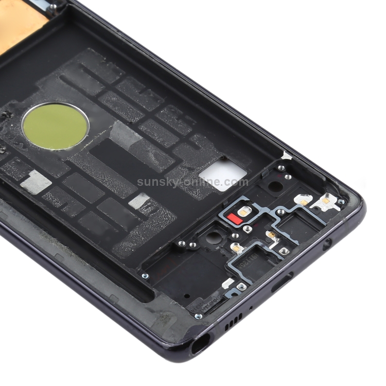Para Samsung Galaxy Note 10 Lite SM-N770F placa de bisel de marco medio (negro) - 4