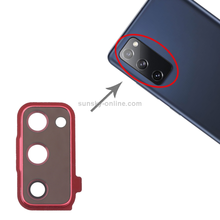 Para Samsung Galaxy S20 FE cubierta de lente de cámara (rojo) - 3