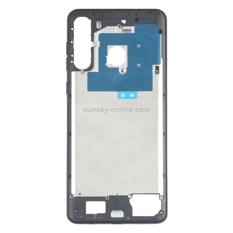 Para Samsung Galaxy A21 SM-A215 placa de bisel de marco medio (negro) - 2