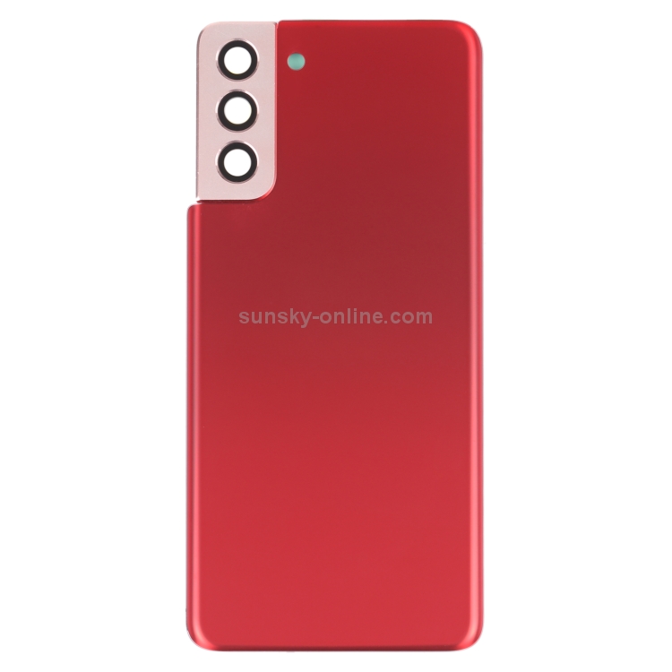 Battery Back Cover with Camera Lens Cover for Samsung Galaxy S21+ 5G(Red) - 1