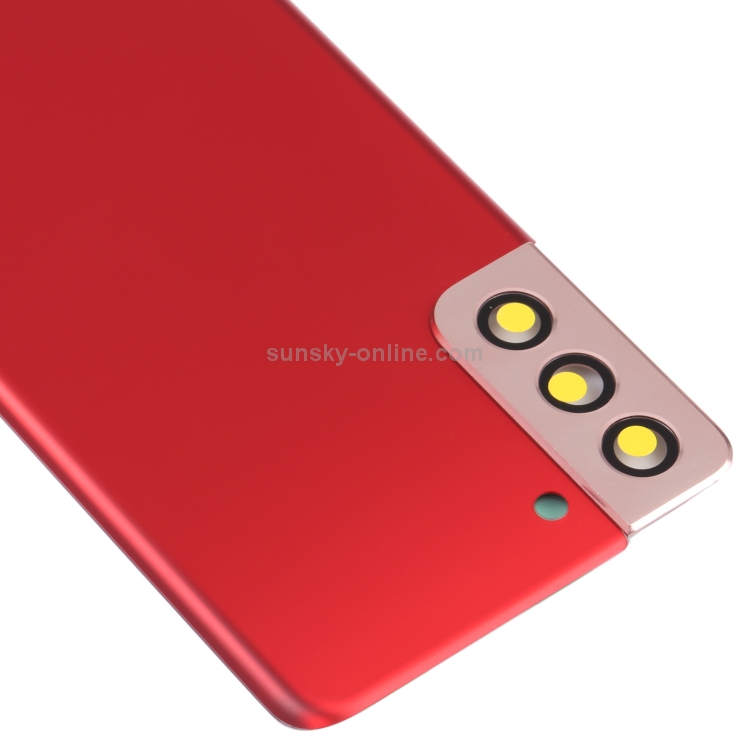 Battery Back Cover with Camera Lens Cover for Samsung Galaxy S21+ 5G(Red) - 3