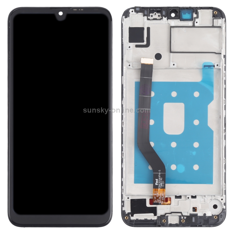Pantalla LCD OEM para Huawei Y7 (2019) (Versión baja) Montaje completo del digitalizador con marco (Negro) - 2