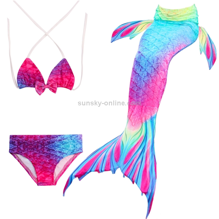 Asian Magenta Mermaid Bikini Set for Girls