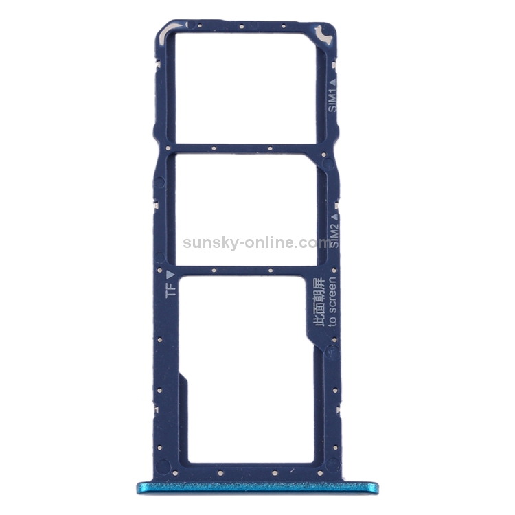 Tiroir Double SIM + SD Pour Huawei Y7 Pro 2019 - Violet - Neuf D'Origine