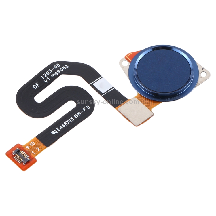 Cable flexible de sensor de huellas dactilares para Motorola Moto G7 Play / Moto G7 Power XT1955 (azul) - 1