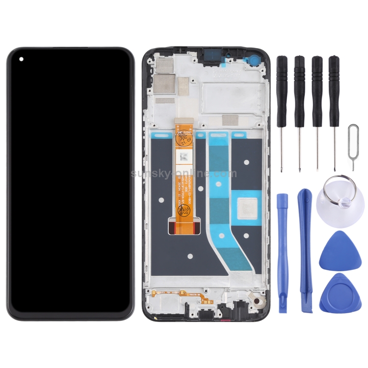 Bloc Complet pour Realme 7 Écran LCD Vitre Tactile Compatible Noir