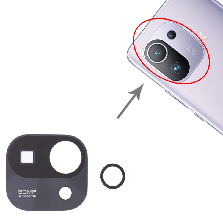 10 PCS Back Camera Lens for Xiaomi Mi 11 Pro M2102K1AC - 3