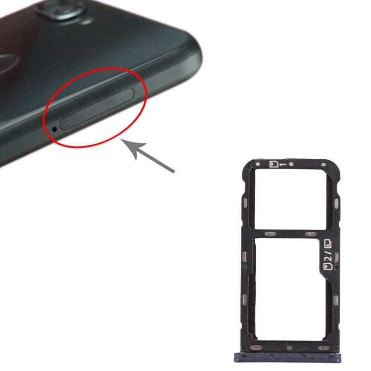 SIM Card Tray + SIM Card Tray / Micro SD Card Tray for ZTE Blade V9 Vita (Blue) - 3