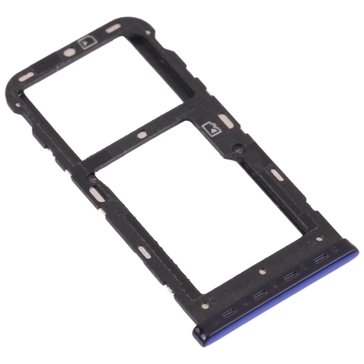 SIM Card Tray + Micro SD Card Tray for ZTE Blade V10 (Blue) - 1