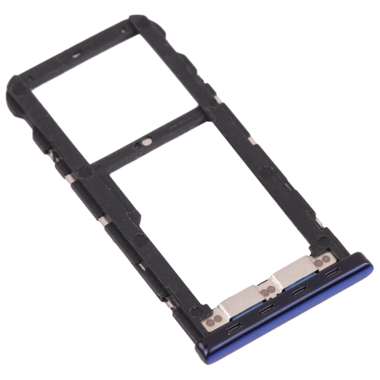 SIM Card Tray + Micro SD Card Tray for ZTE Blade V10 (Blue) - 2