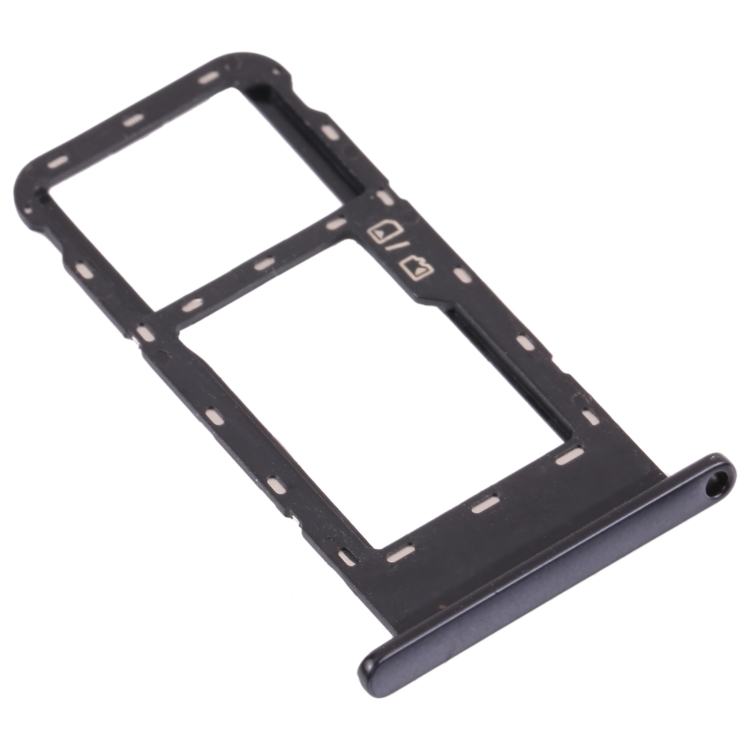 SIM Card Tray + Micro SD Card Tray for ZTE Blade V2020 Smart (Black) - 1