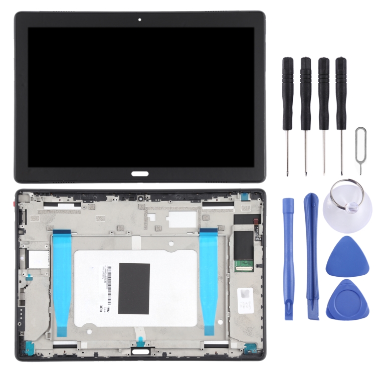LCD Screen and Digitizer Full Assembly with Frame for Lenovo Tab P10 TB-X705, TB-X705L, TB-X705F, TB-X705N(Black) - 1