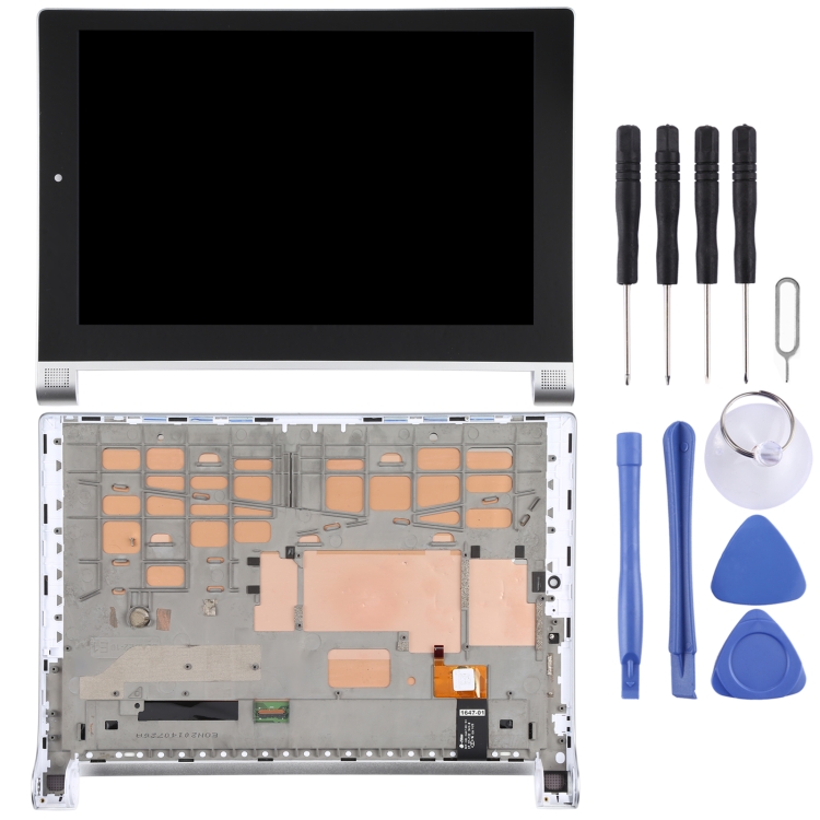 LCD Screen and Digitizer Full Assembly with Frame for Lenovo Yoga Tablet 2 / 1050, 1050F,1050L, 1050LC (Silver) - 1