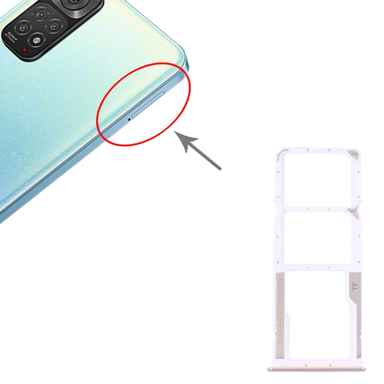 Bandeja dual SIM azul oscuro para Xiaomi Redmi Note 11S 5G