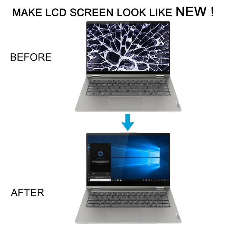 Montaje completo del digitalizador de pantalla LCD con marco para Lenovo Yoga 14cITL 2021 (negro) - 5