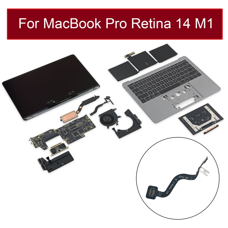 821-03208-A cubierta de pantalla LCD Sensor de ángulo Cable de suspensión para MacBook Pro Retina 14 M1 A2442 EMC3650 2021 - 3