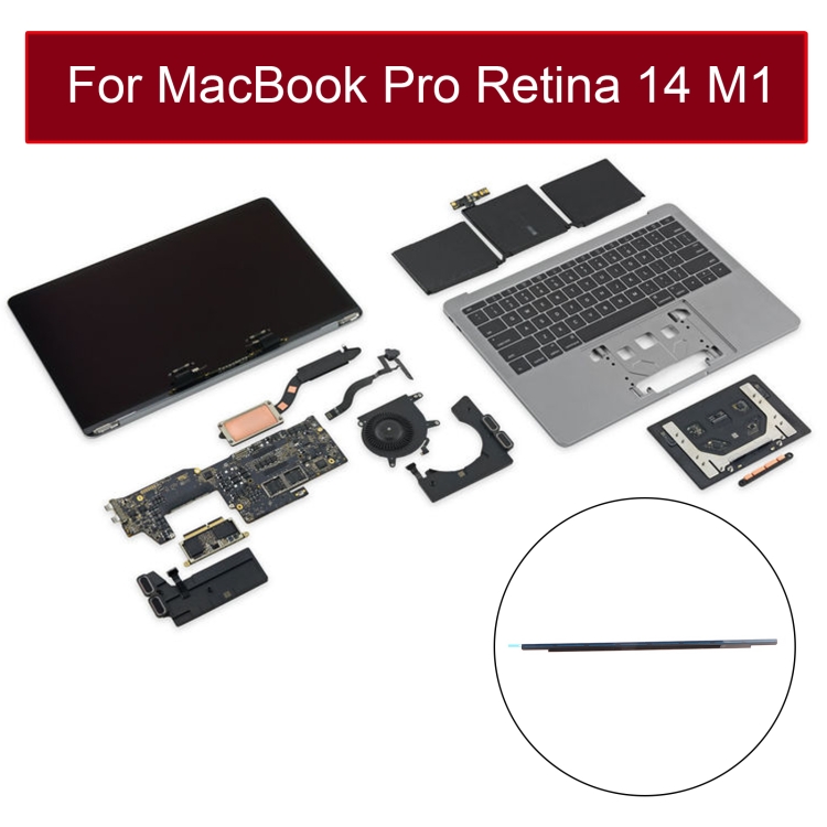Cubierta de logotipo de bisel frontal de pantalla LCD para MacBook Pro 14 pulgadas M1 A2442 EMC3650 2021 - 3