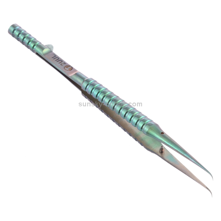 Perfect Point Titanium Blue Stainless Steel Long Straight Tweezers