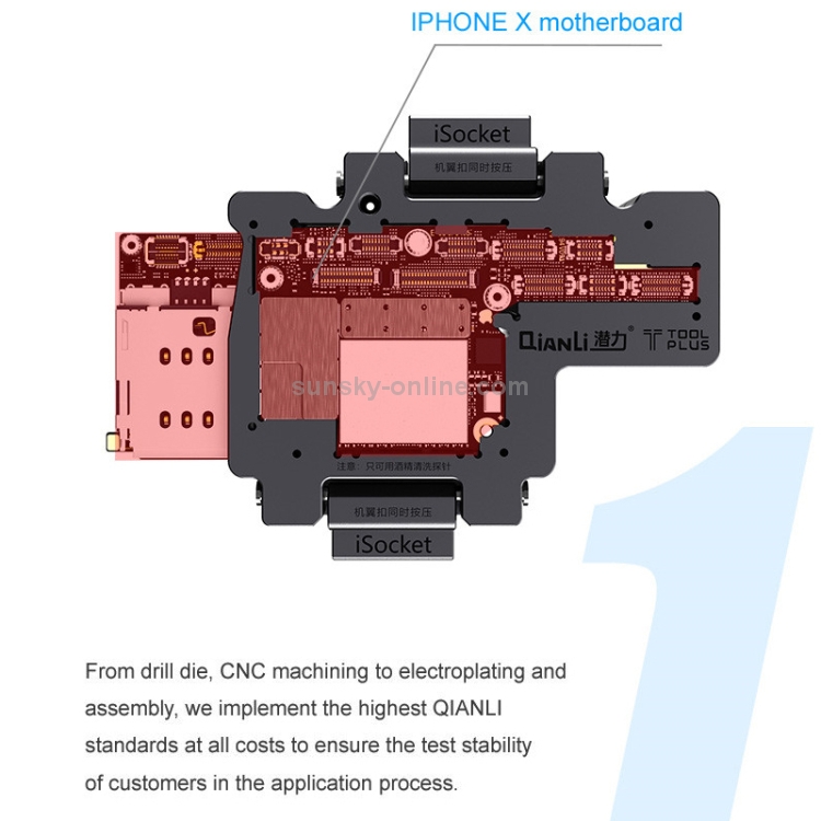 Qianli iSocket 3 In 1 Motherboard Layered Test Frame Upper Lower Layers Logic Board Function Fast Test Holder For iPhone X / XS / XS Max - 7