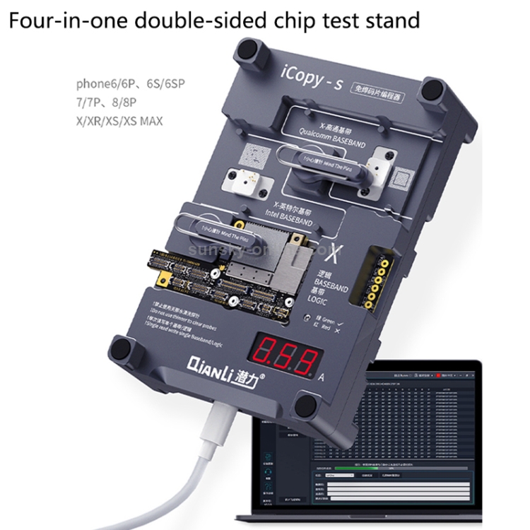 Qianli iCopy-S Double Sided Chip Test Stand 4 in1 Logic Baseband EEPROM Chip Non-removal For iPhone X / XS / XR / XS Max - 4