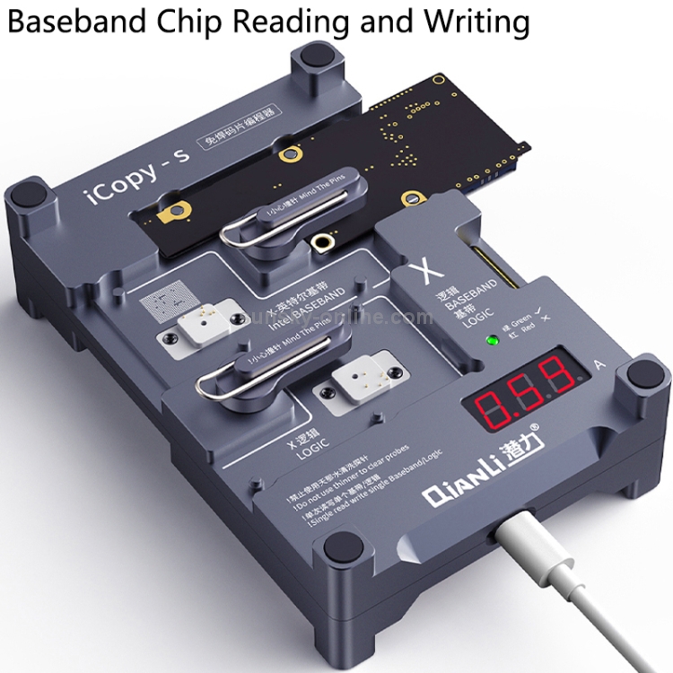 Qianli iCopy-S Double Sided Chip Test Stand 4 in1 Logic Baseband EEPROM Chip Non-removal For iPhone X / XS / XR / XS Max - 5