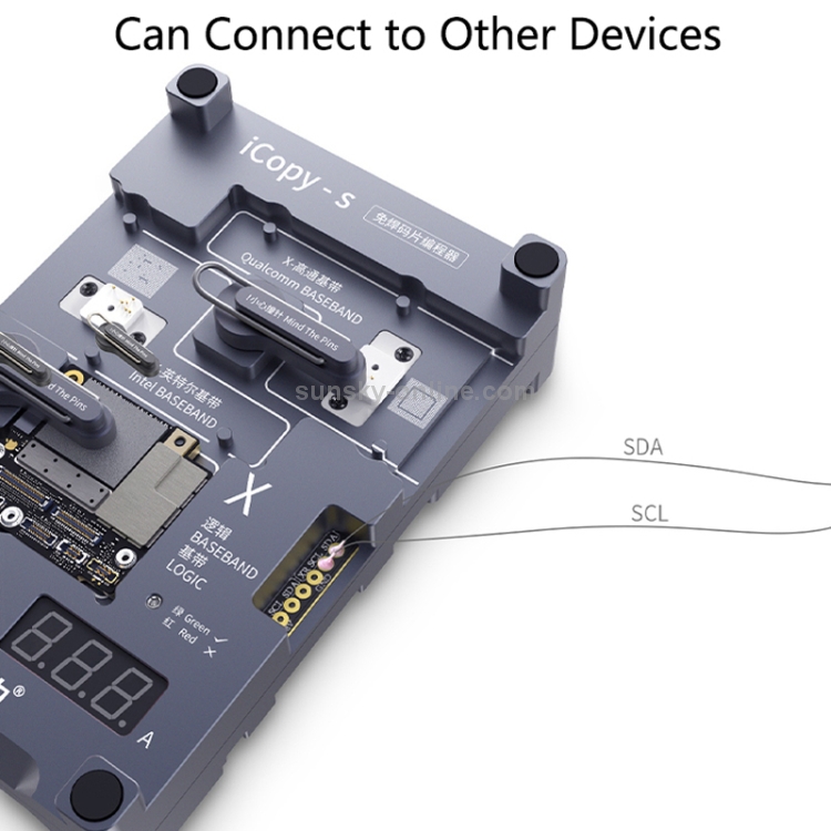 Qianli iCopy-S Double Sided Chip Test Stand 4 in1 Logic Baseband EEPROM Chip Non-removal For iPhone X / XS / XR / XS Max - 8