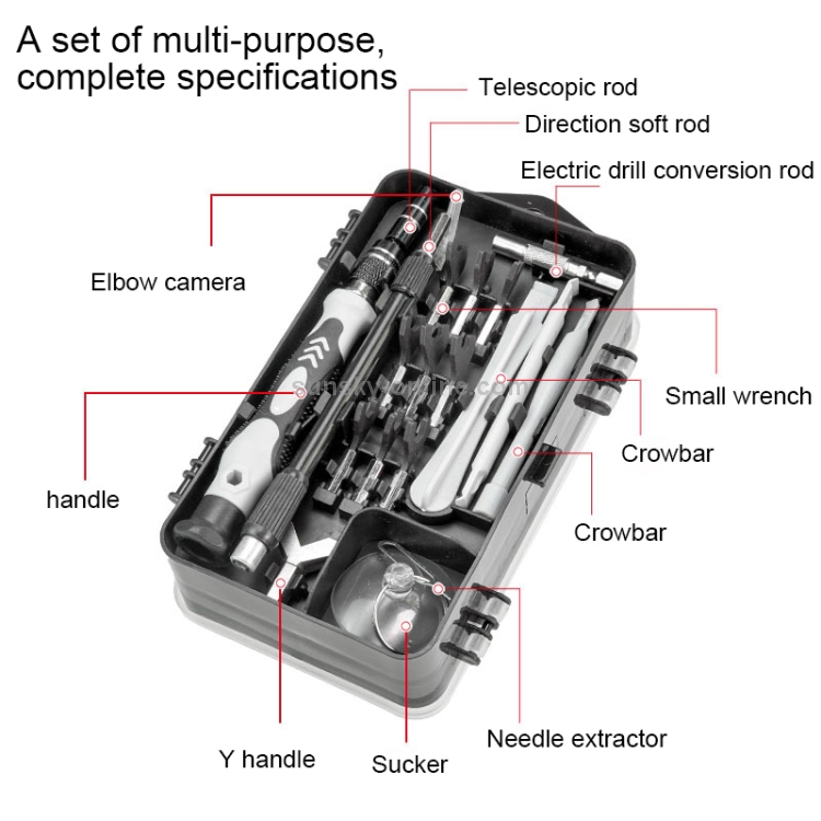 Mobile Assembly Tools 138 in 1 DIY Mobile Phone Disassembly Tool Clock Repair Multi-function ...