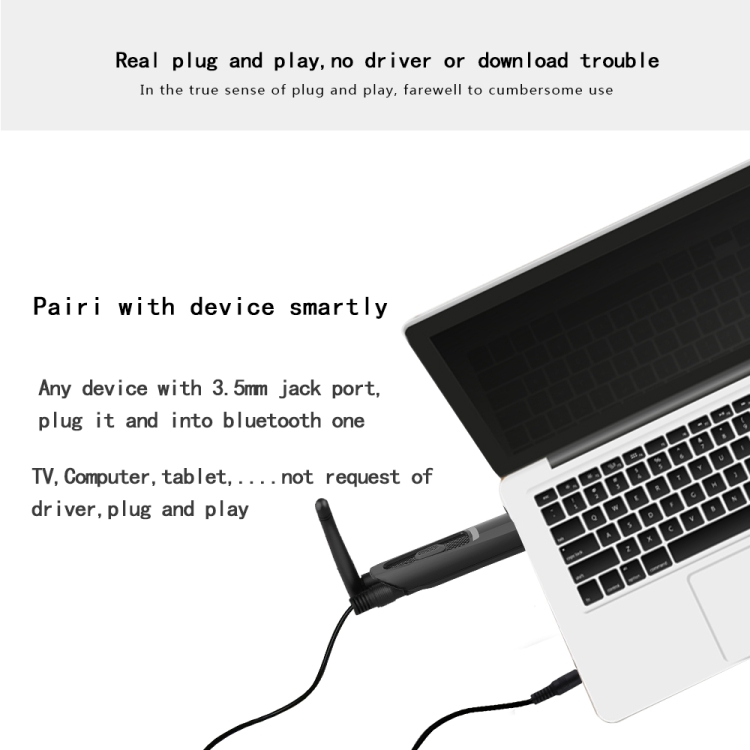 B25 CSR Bluetooth 5.0 with Antenna One to Two Transmitter USB Powered Wireless Transmitter B25 CSR Bluetooth 5.0 with Antenna One to Two Transmitter USB Powered Wireless Transmitter