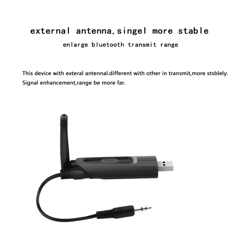 B25 CSR Bluetooth 5.0 with Antenna One to Two Transmitter USB Powered Wireless Transmitter B25 CSR Bluetooth 5.0 with Antenna One to Two Transmitter USB Powered Wireless Transmitter