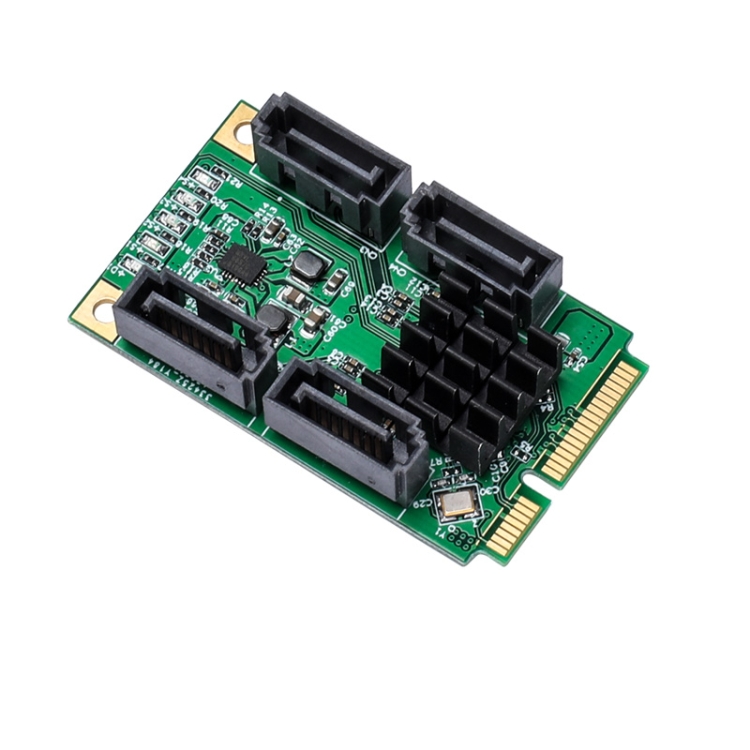 Tarjeta controladora Mini PCI Express Marvel 88SE9215 de 4 puertos SATA III 6G - 1