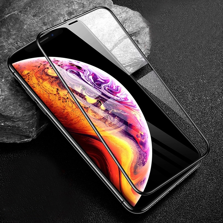 For iPhone X/XS/11 Pro 25pcs 10D Full Glue Silk Print Tempered Glass Film (Black)