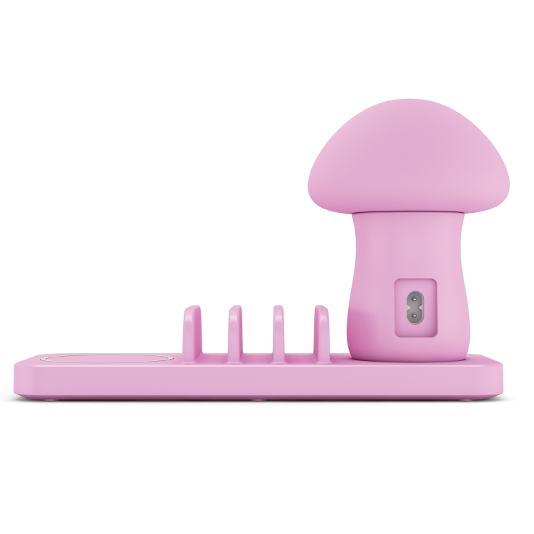 HQ-UD12 Multi-port USB Small Grinding Lamp Multi-function QC 3.0 Wireless Charging Stand Small Night Light 英规 Pink HQ-UD12 Multi-port USB Small Grinding Lamp Multi-function QC 3.0 Wireless Charging Stand Small Night Light 英规 Pink